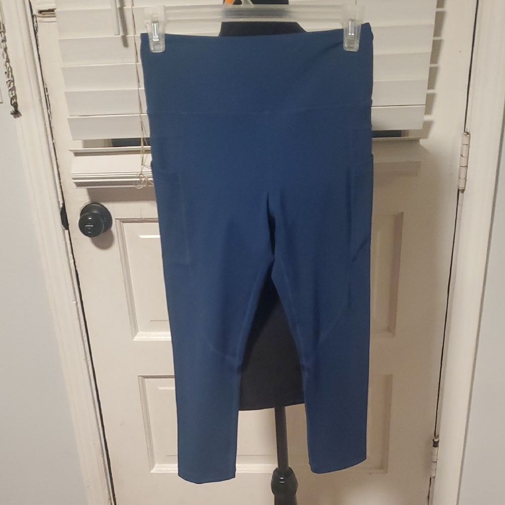 ZYIA Active Solid Navy Blue Leggings Label View